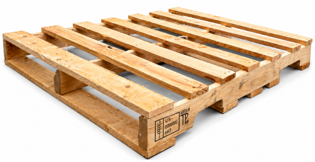 Picture of a heat treated pallets.