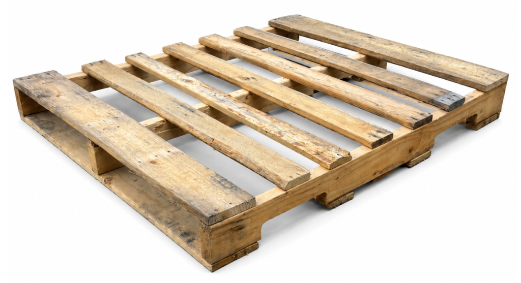 A picture of an used pallets